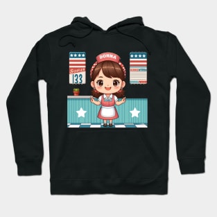 A Whimsical Tribute to American Culture in Cartoon Style T-Shirt Hoodie